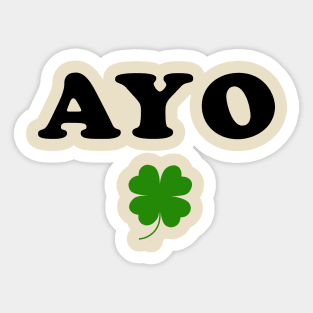 Ayo Ederibi Leaf Shamrock Sticker